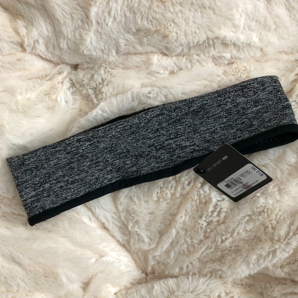 🇺🇸  BUNDLE ONLY - 5/$15 - Victoria Secret Headband, Black & Grey, NWT